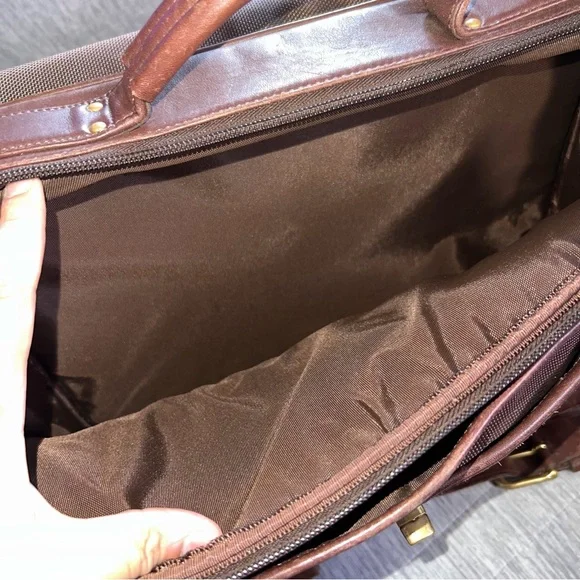 Vintage Coach Elegant Dark Brown Leather Briefcase - Picture 5 of 12